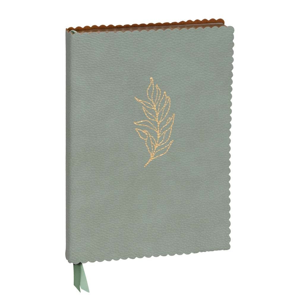 Carnet en cuir végétalien ARTEBENE Majoie - A5 - Pointillé - Vert - 4035461275809