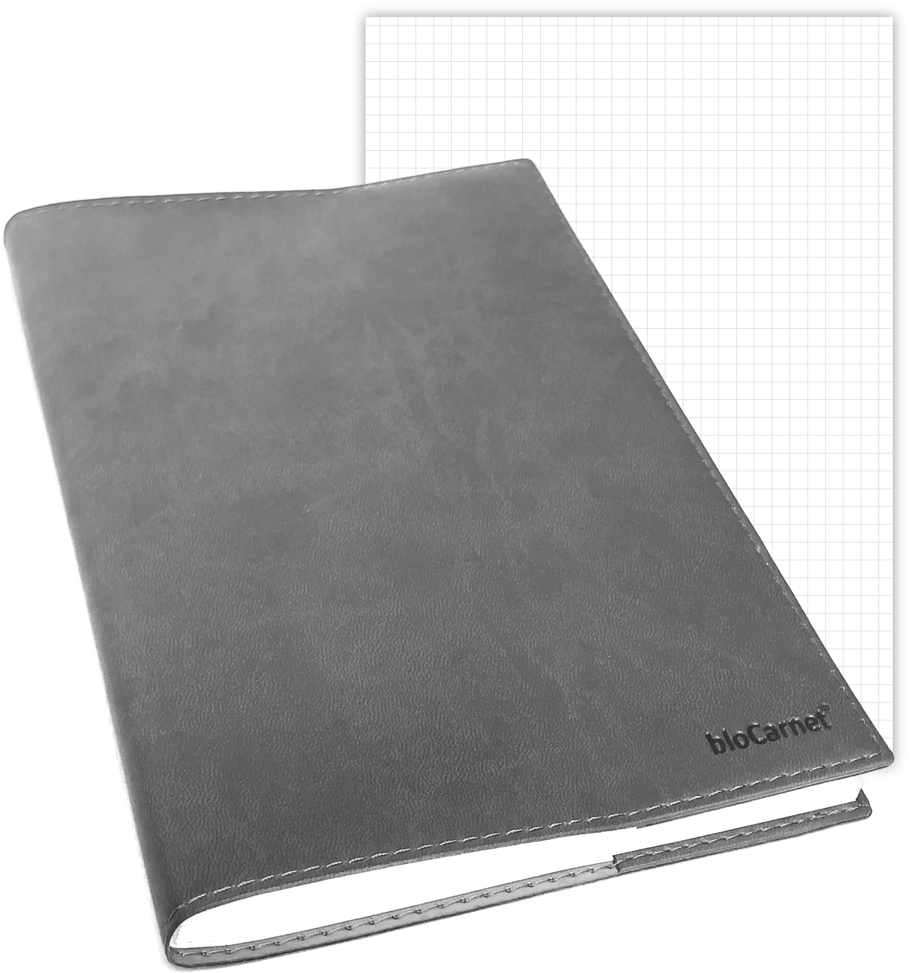 Carnet LE NOTIER bloCarnet - A5 - Quadrillé - Gris - 3770022757165