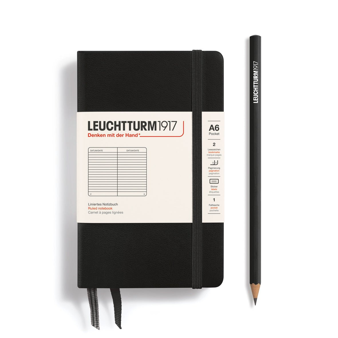 Carnet LEUCHTTURM1917 Classic Rigide Ligné - A6 - Ligné - Black - 4004117258114
