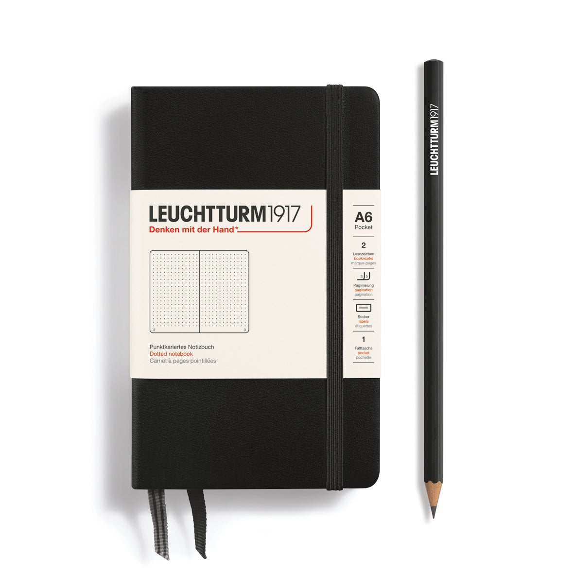 Carnet LEUCHTTURM1917 Classic Rigide Pointillé - A6 - Pointillé - Black - 4004117328039