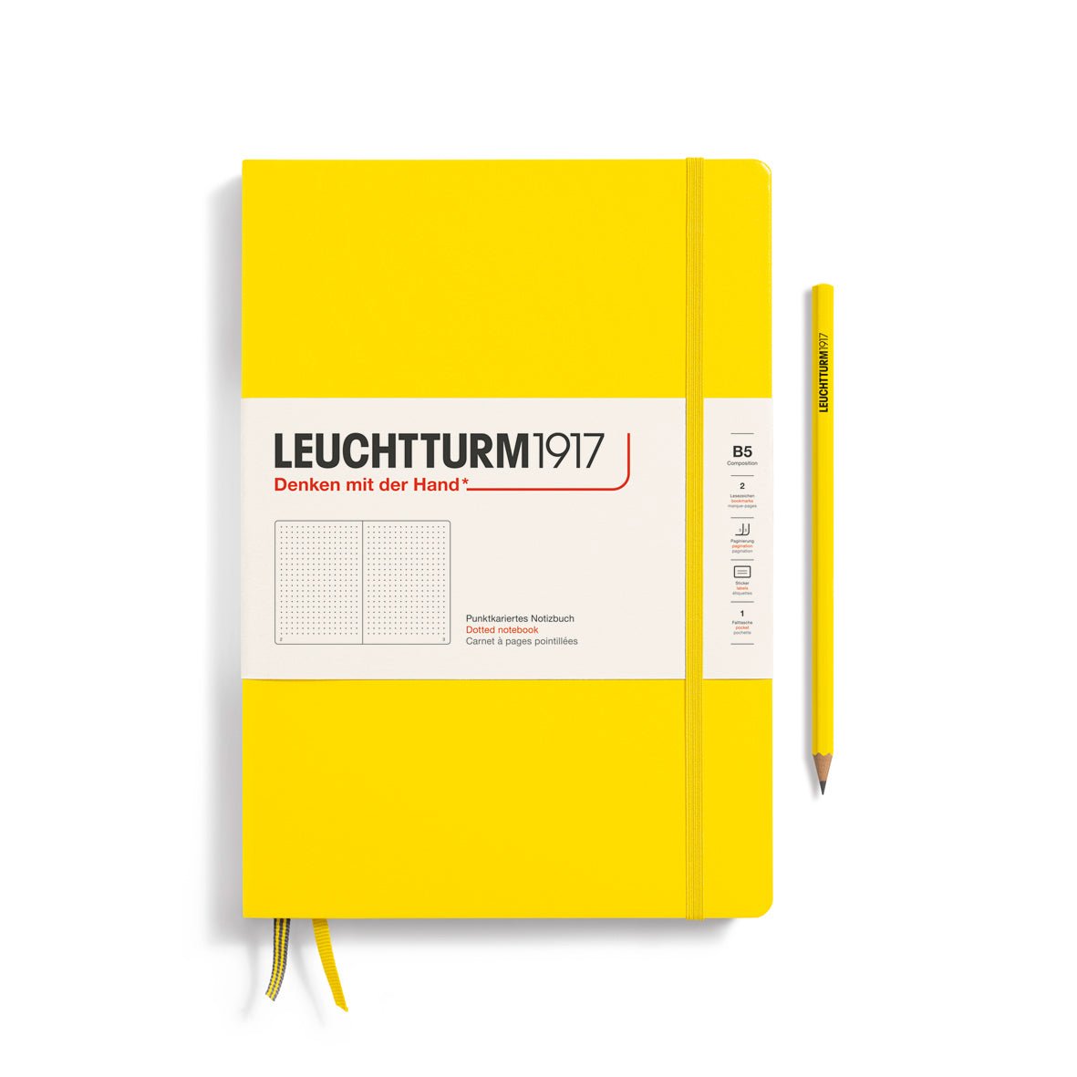 Carnet LEUCHTTURM1917 Classic Rigide Pointillé - B5 - Pointillé - Lemon - 4004117616020