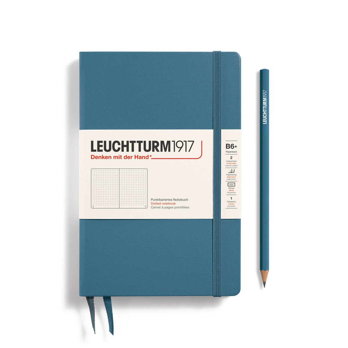 Carnet LEUCHTTURM1917 Classic Rigide Pointillé - B6+ - Pointillé - Stone Blue - 4004117635663