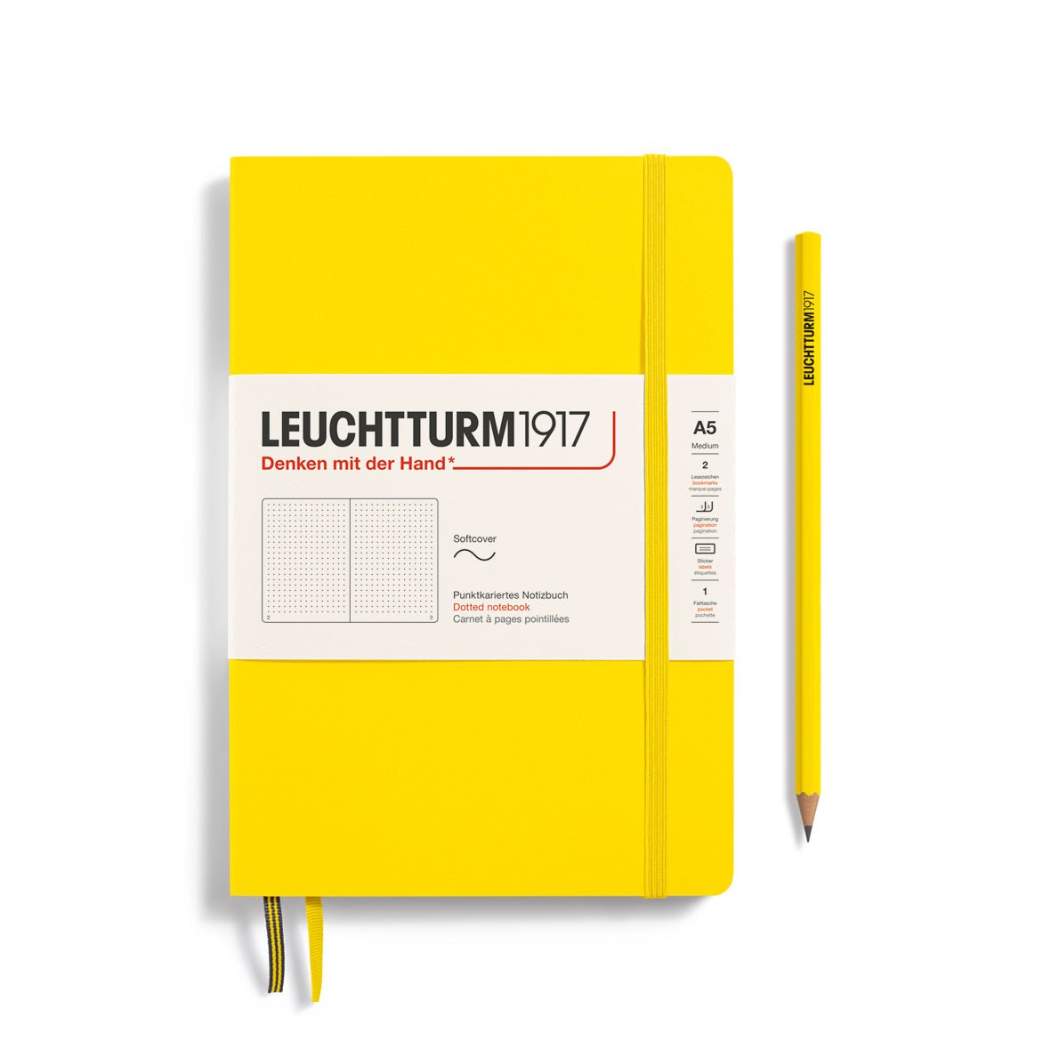 Carnet LEUCHTTURM1917 Classic Souple Pointillé - A5 - Pointillé - Lemon - 4004117582998