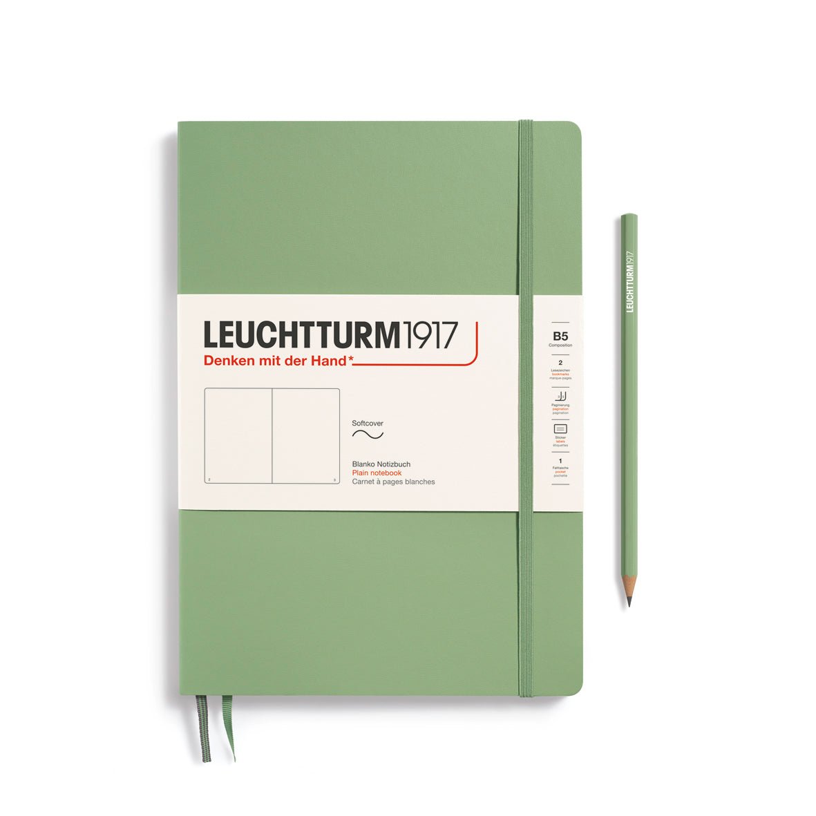 Carnet LEUCHTTURM1917 Classic Souple Uni - B5 - Uni - Sage - 4004117593314