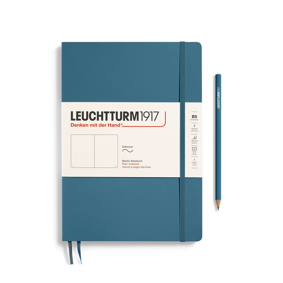 Carnet LEUCHTTURM1917 Classic Souple Uni - B5 - Uni - Stone Blue - 4004117610783