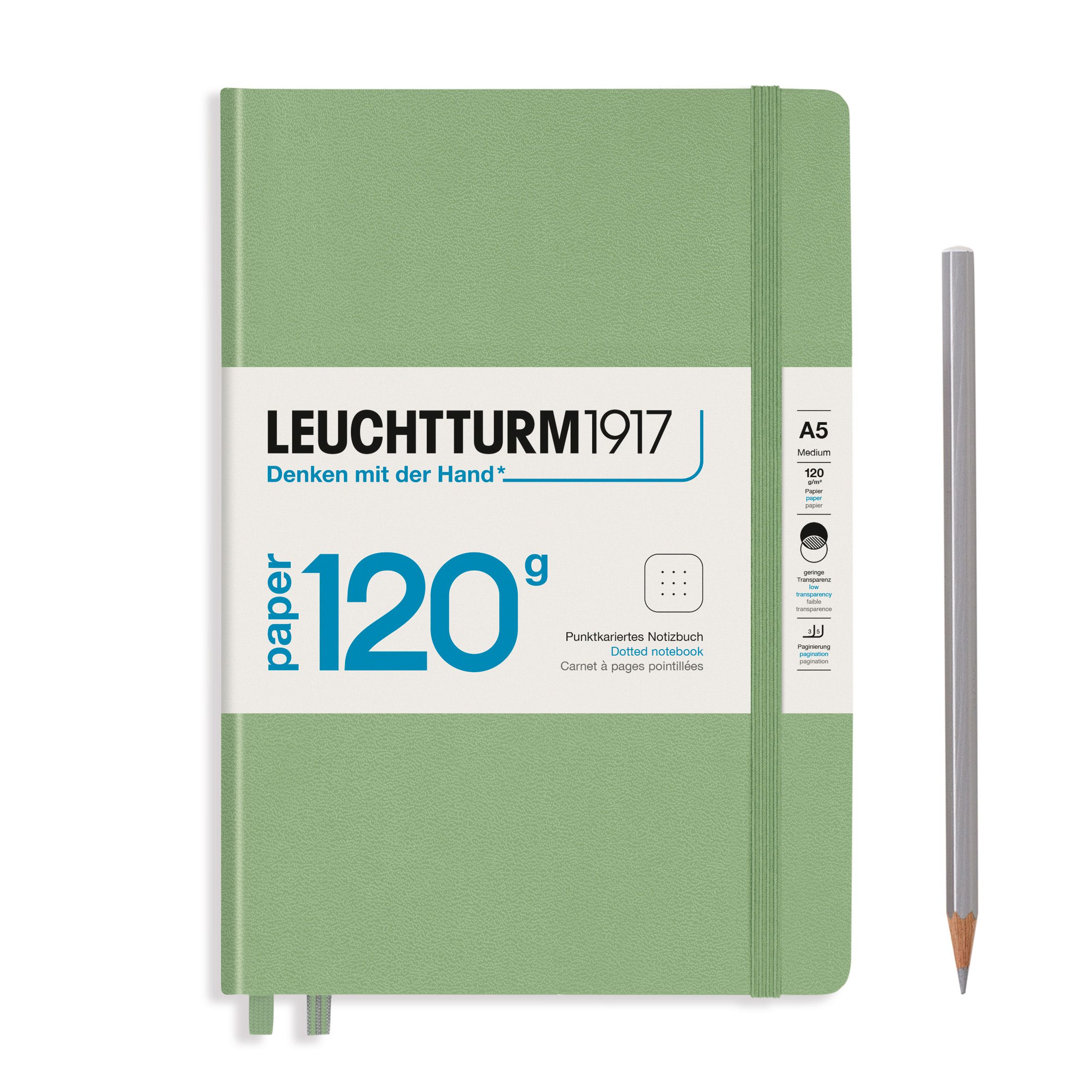 Carnet LEUCHTTURM1917 Edition 120G - A5 - Pointillé - Sage - 4004117589195