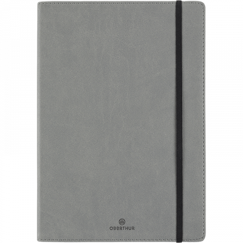 Carnet OBERTHUR Balthazar - A5 - Ligné - Gris clair -