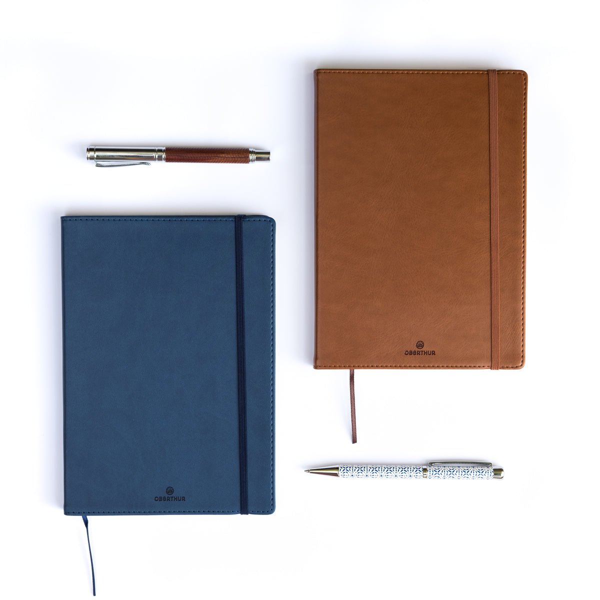 Carnet OBERTHUR Balthazar - A6 - Ligné - Bleu -