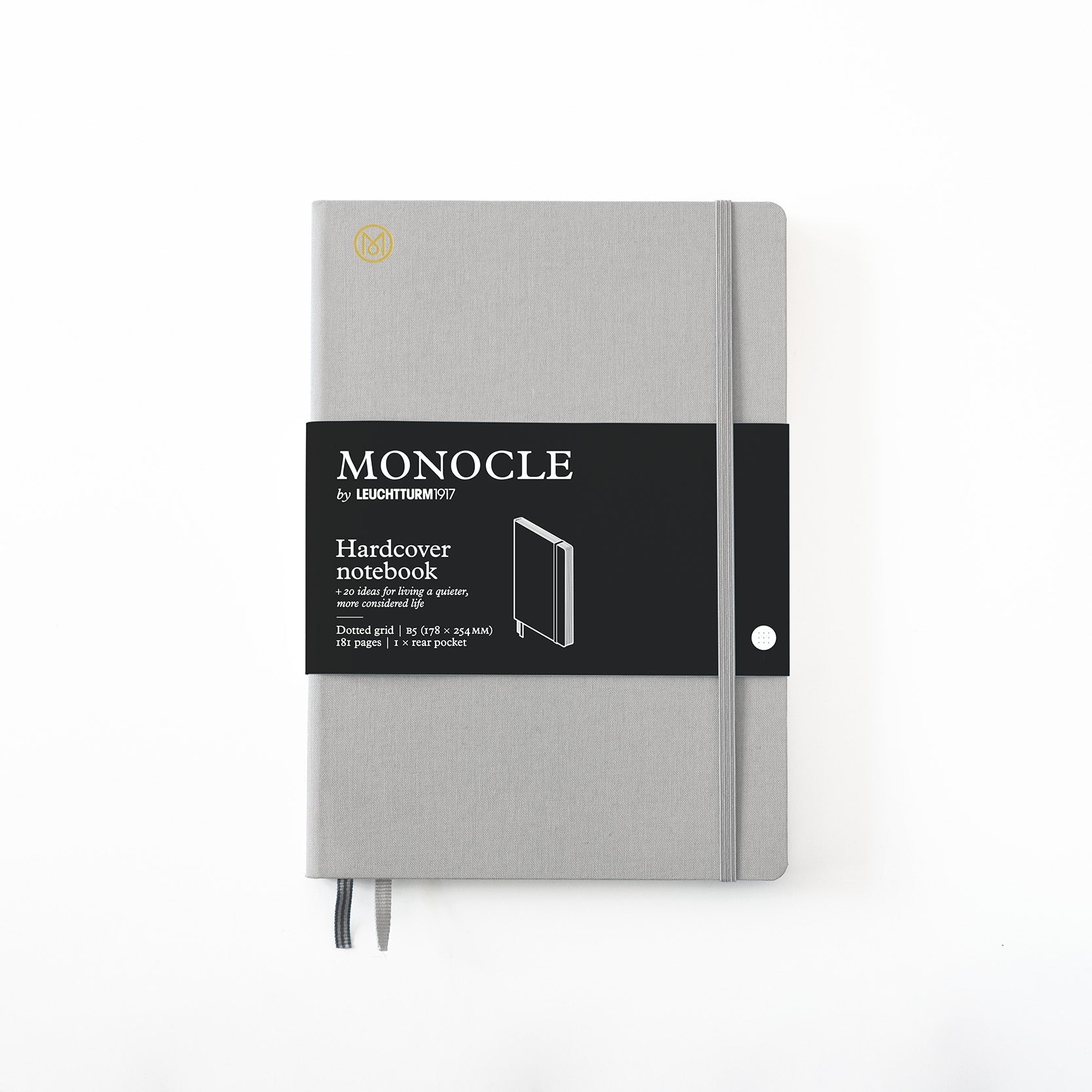Carnet Rigide Monocle by LEUCHTTURM1917 - B5 - Pointillé - Light Grey - 4004117587627