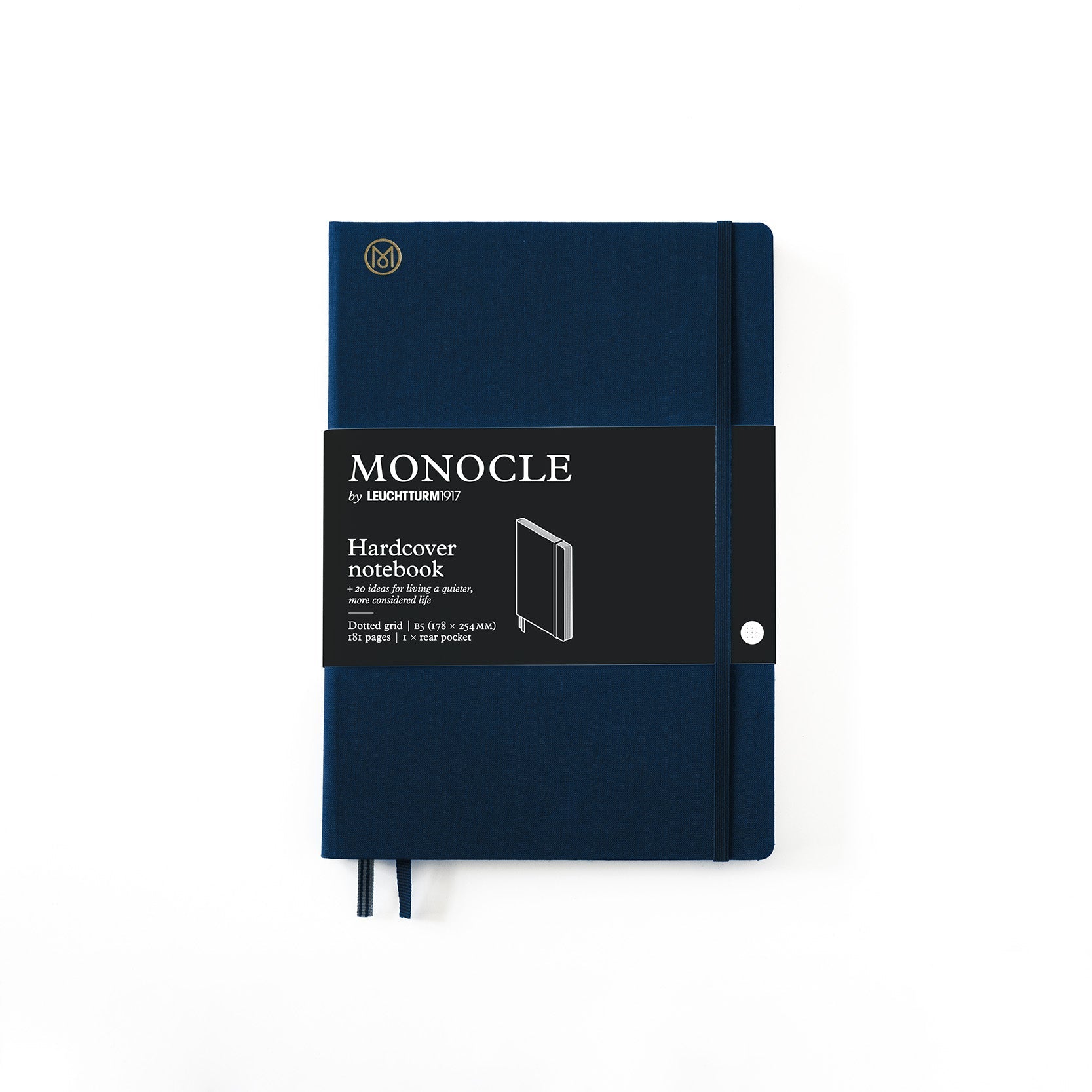 Carnet Rigide Monocle by LEUCHTTURM1917 - B5 - Pointillé - Navy - 4004117587634