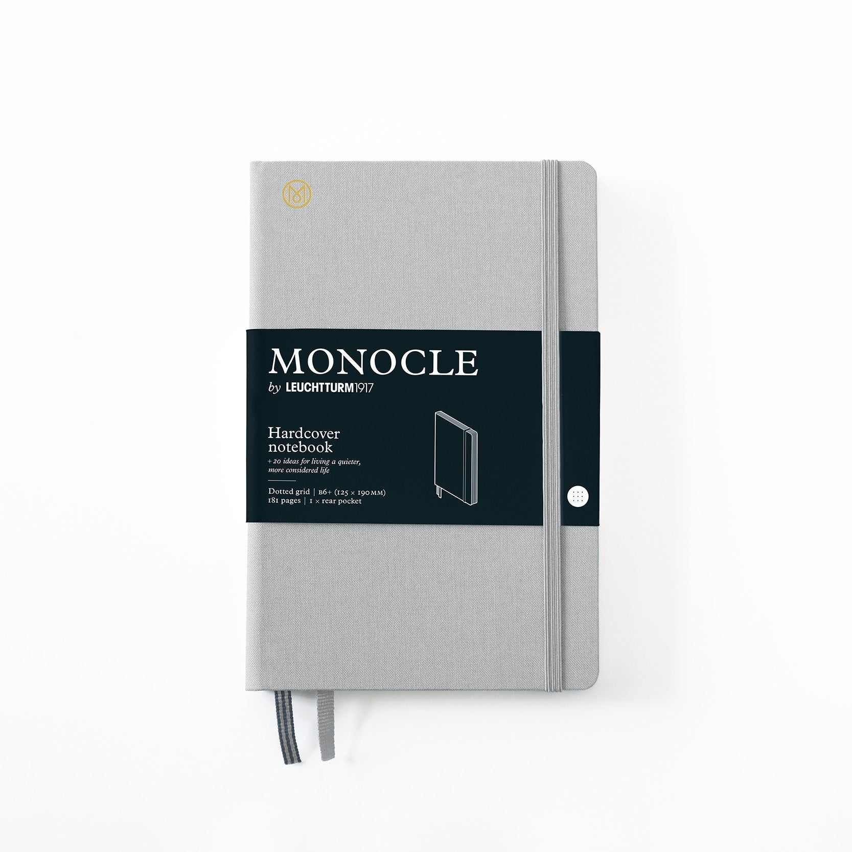 Carnet Rigide Monocle by LEUCHTTURM1917 - B6+ - Pointillé - Light Grey - 4004117587689