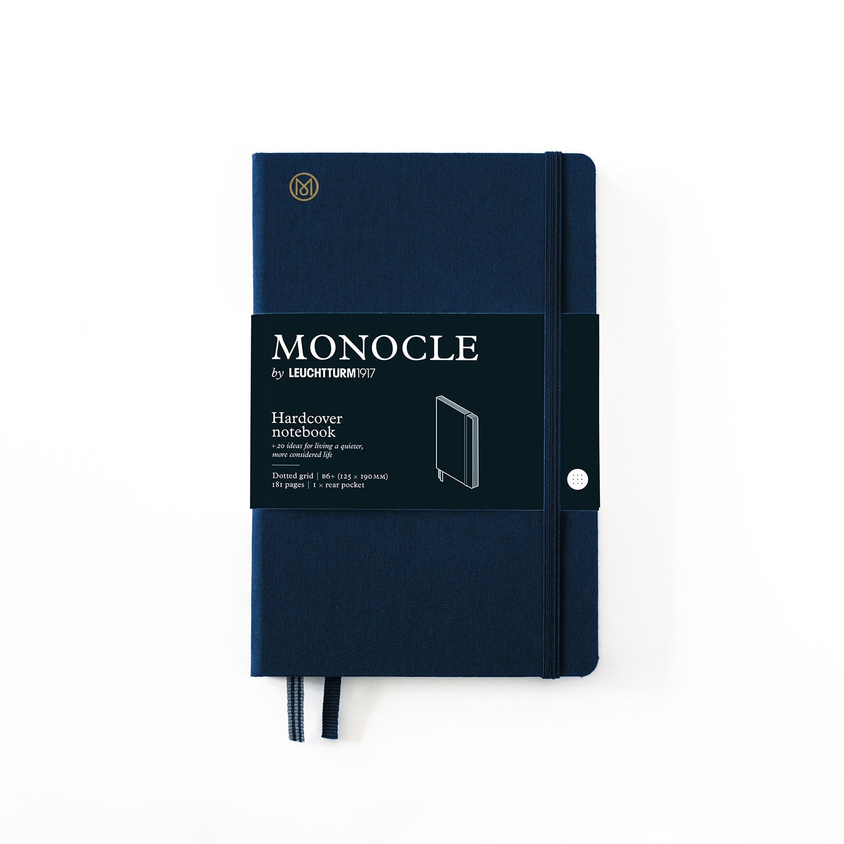 Carnet Rigide Monocle by LEUCHTTURM1917 - B6+ - Pointillé - Navy -