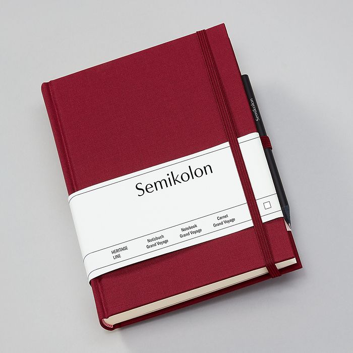 Carnet SEMIKOLON Grand Voyage - A5 - Uni - Burgundy - 4250053671498