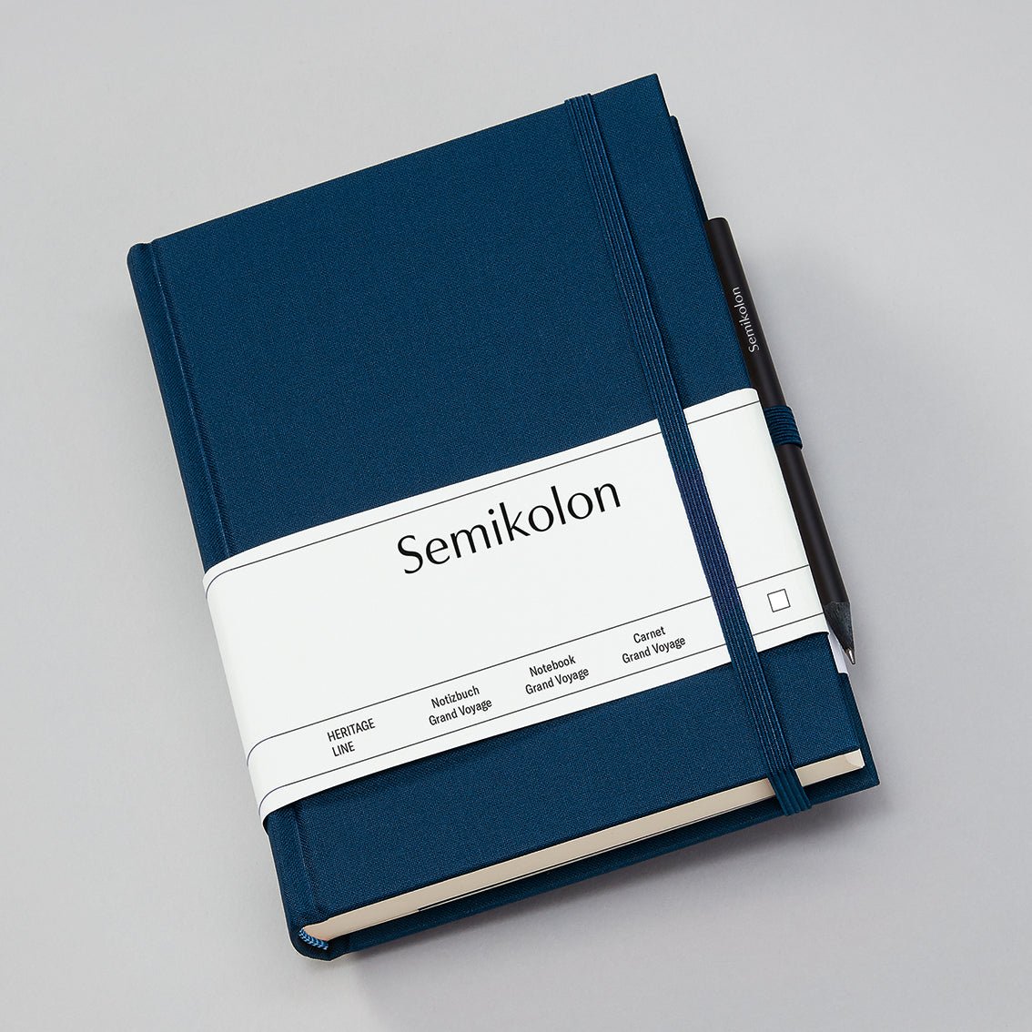 Carnet SEMIKOLON Grand Voyage - A5 - Uni - Marine - 4250053671474