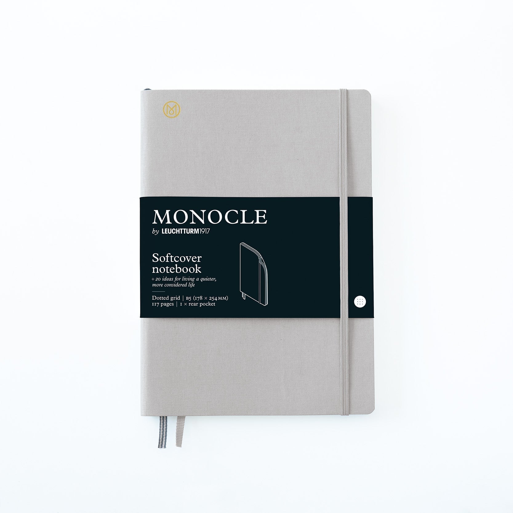 Carnet Souple Monocle by LEUCHTTURM1917 - B5 - Pointillé - Light Grey - 4004117587658