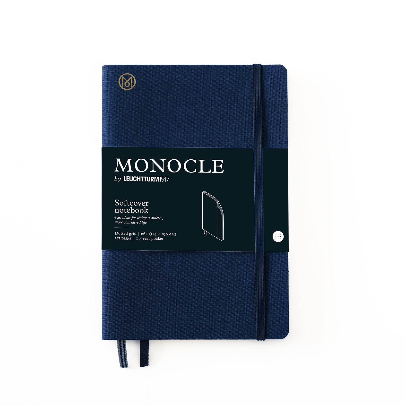 Carnet Souple Monocle by LEUCHTTURM1917 - B6+ - Pointillé - Navy -
