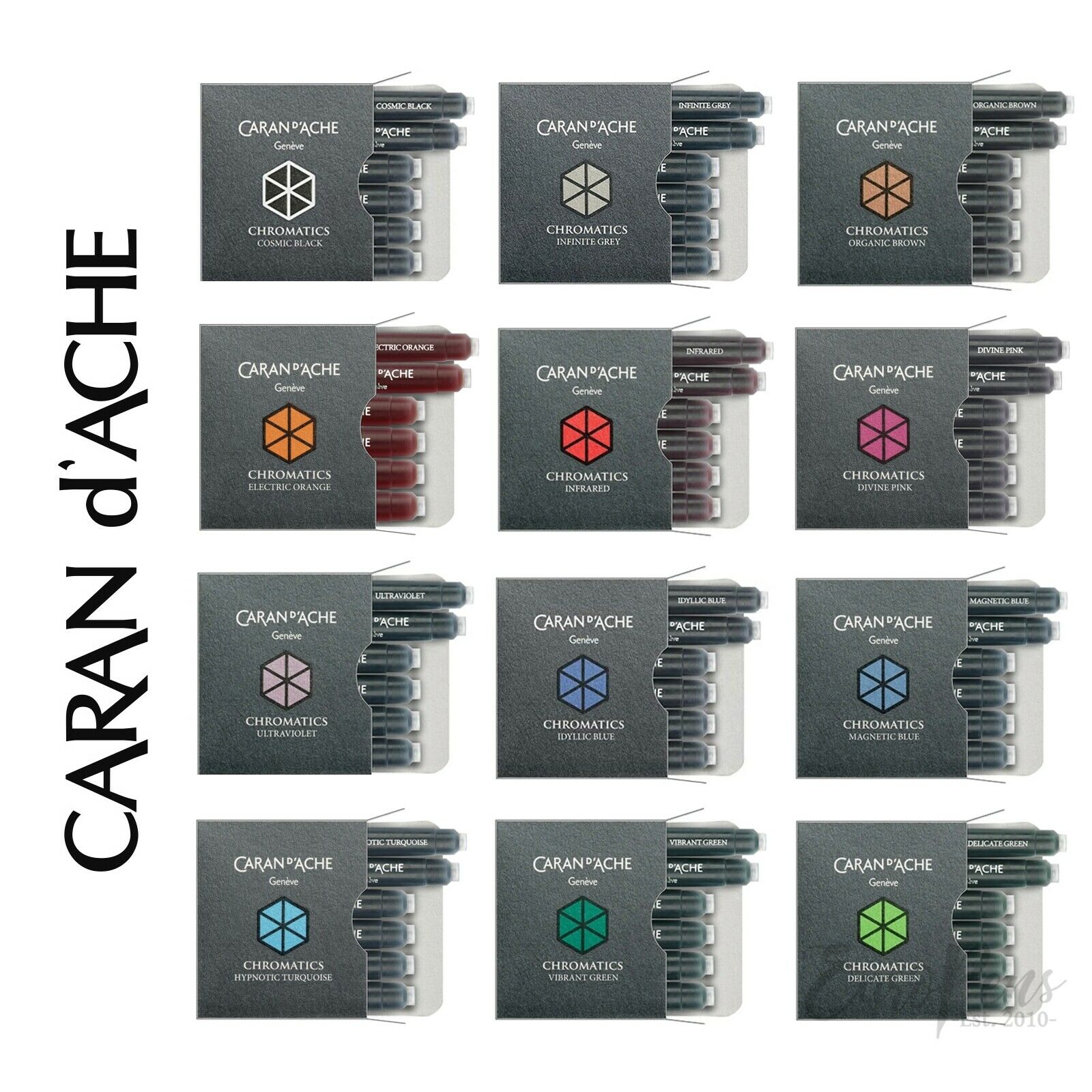 Cartouches d'encre CARAN D'ACHE - Cosmic Black - - 7630002329828