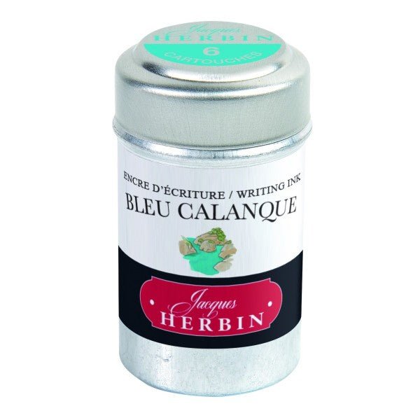 Cartouches d'encre JACQUES HERBIN - Bleu Calanque - - 3188550201140