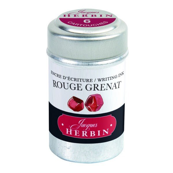 Cartouches d'encre JACQUES HERBIN - Rouge Grenat - - 3188550201294