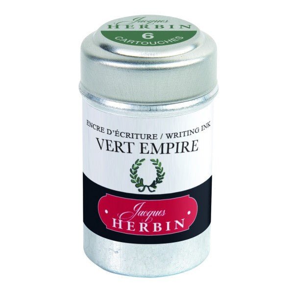 Cartouches d'encre JACQUES HERBIN - Vert Empire - - 3188550201393