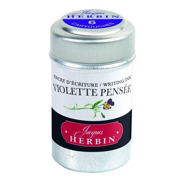Cartouches d'encre JACQUES HERBIN - Violette Pensée - - 3188550201775