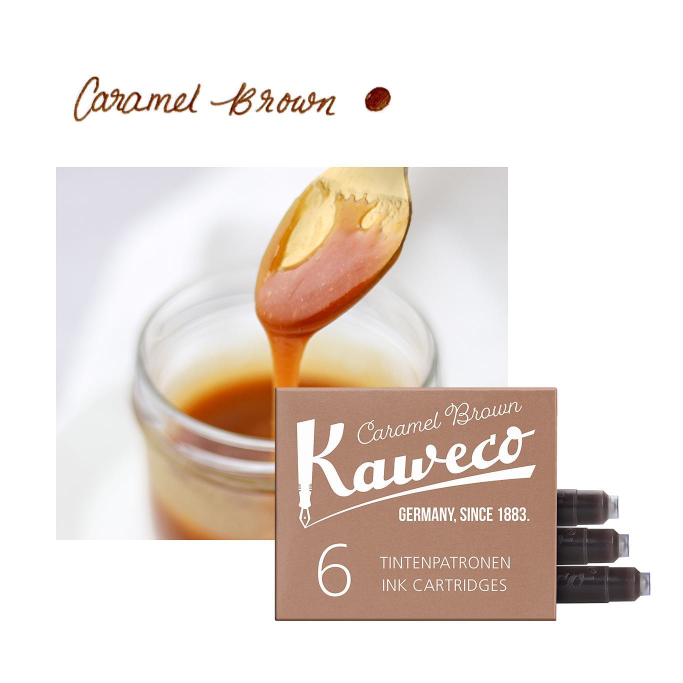 Cartouches d'encre KAWECO - Caramel Brown - - 4250278602208