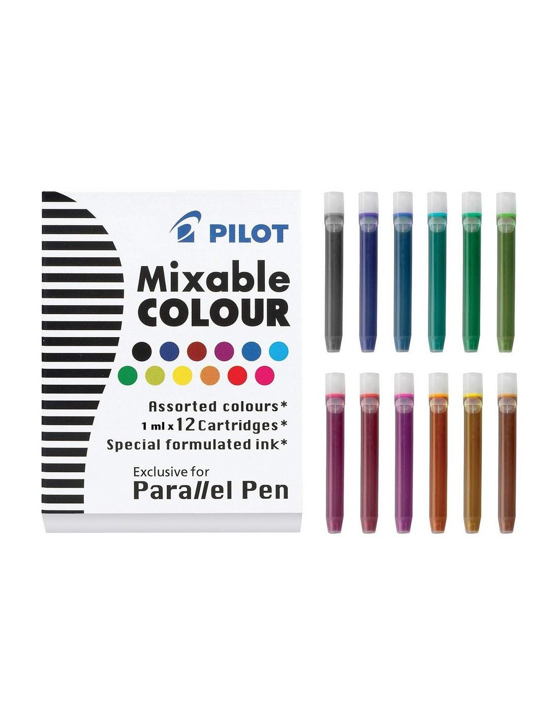 Cartouches d'encre PILOT Parallel Pen - 15 ml - Assorties - 4902505191787