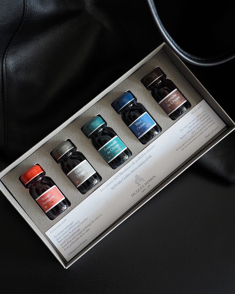 Coffret Encres 1670 JACQUES HERBIN - 5 flacons d'encre - 10 ml - Assorties - 3188555140000