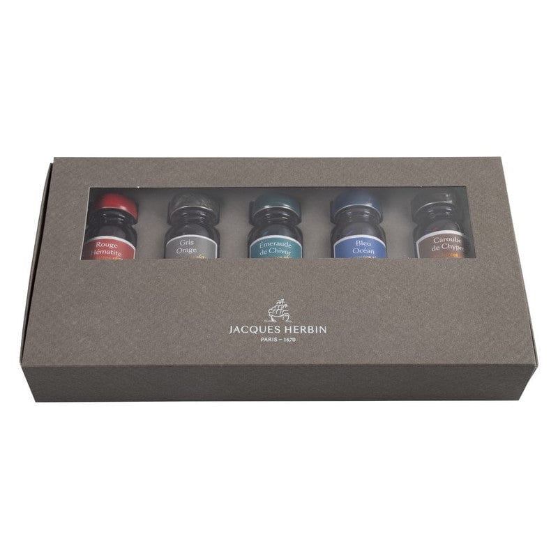Coffret Encres 1670 JACQUES HERBIN - 5 flacons d'encre - 10 ml - Assorties - 3188555140000