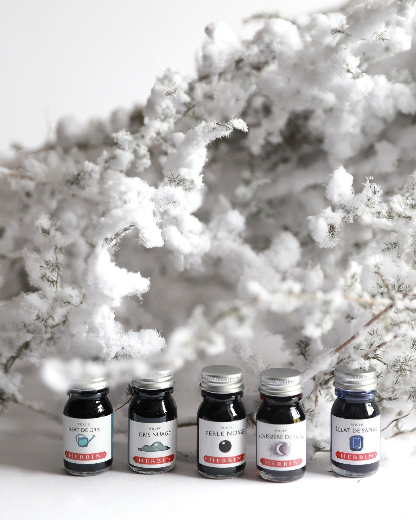 Coffret Encres Hivernales JACQUES HERBIN - 5 flacons d'encre - 10 ml - Assorties - 3188550185044