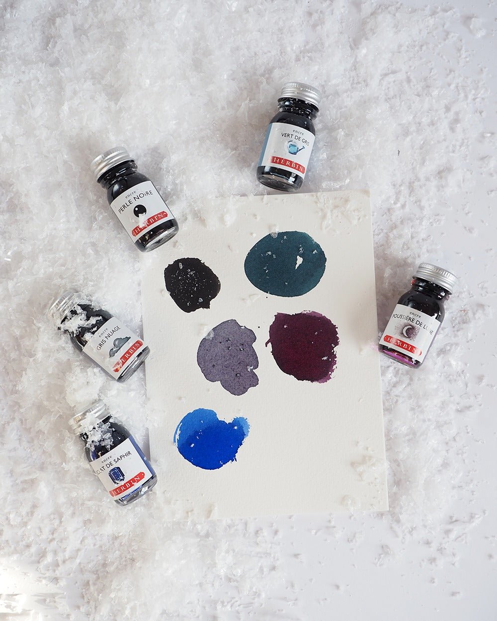 Coffret Encres Hivernales JACQUES HERBIN - 5 flacons d'encre - 10 ml - Assorties - 3188550185044