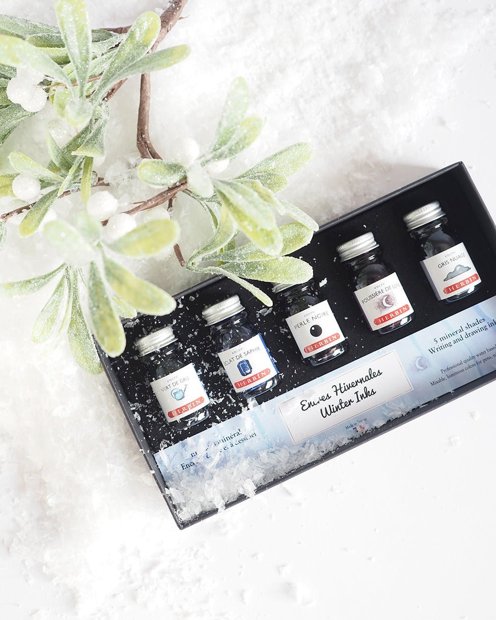 Coffret Encres Hivernales JACQUES HERBIN - 5 flacons d'encre - 10 ml - Assorties - 3188550185044