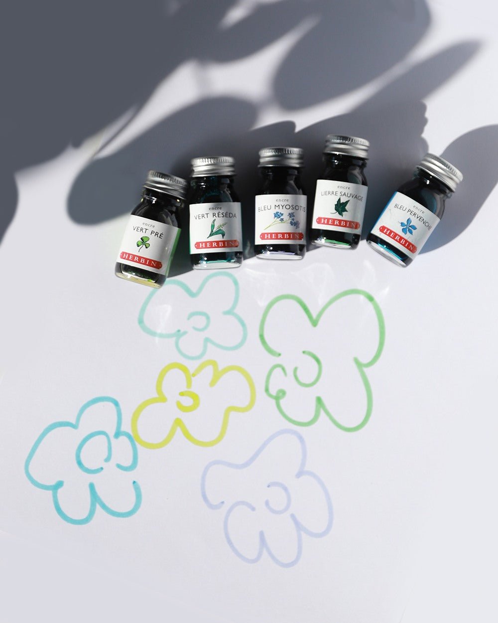 Coffret Encres Printanières JACQUES HERBIN - 5 flacons d'encre - 10 ml - Assorties - 3188550185013