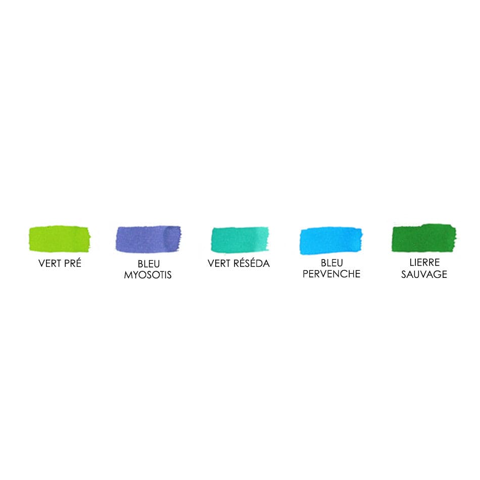 Coffret Encres Printanières JACQUES HERBIN - 5 flacons d'encre - 10 ml - Assorties - 3188550185013