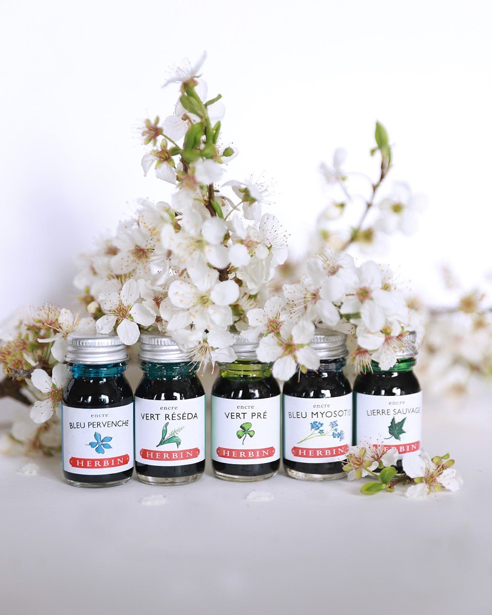 Coffret Encres Printanières JACQUES HERBIN - 5 flacons d'encre - 10 ml - Assorties - 3188550185013