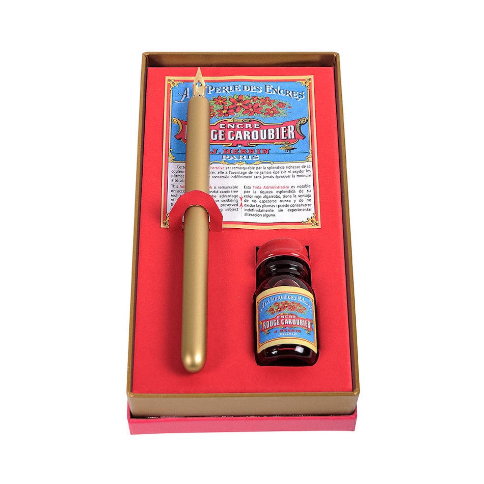 Coffret JACQUES HERBIN Rouge Caroubier - 10 ml - Rouge Caroubier - -