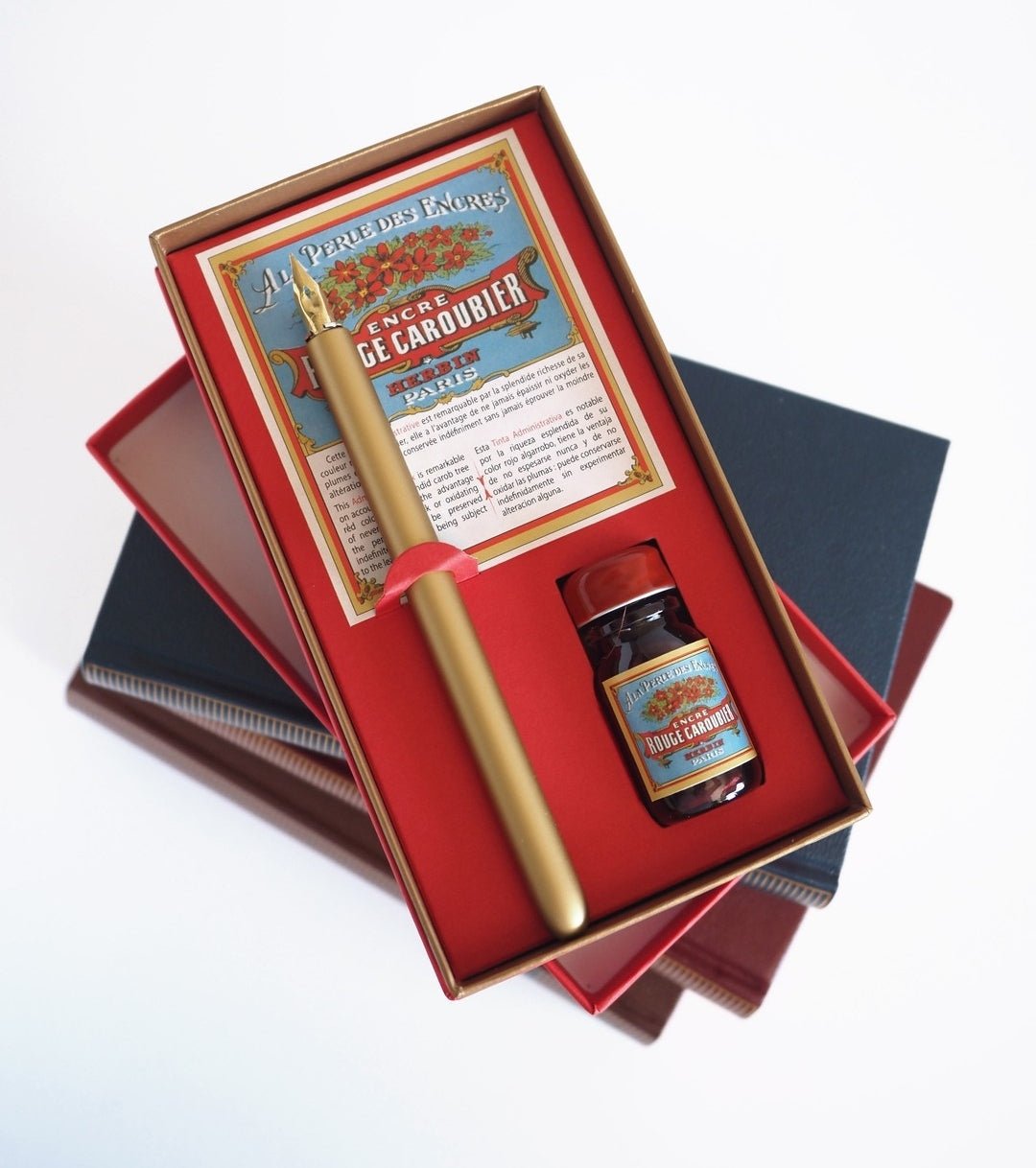 Coffret JACQUES HERBIN Rouge Caroubier - 10 ml - Rouge Caroubier - -