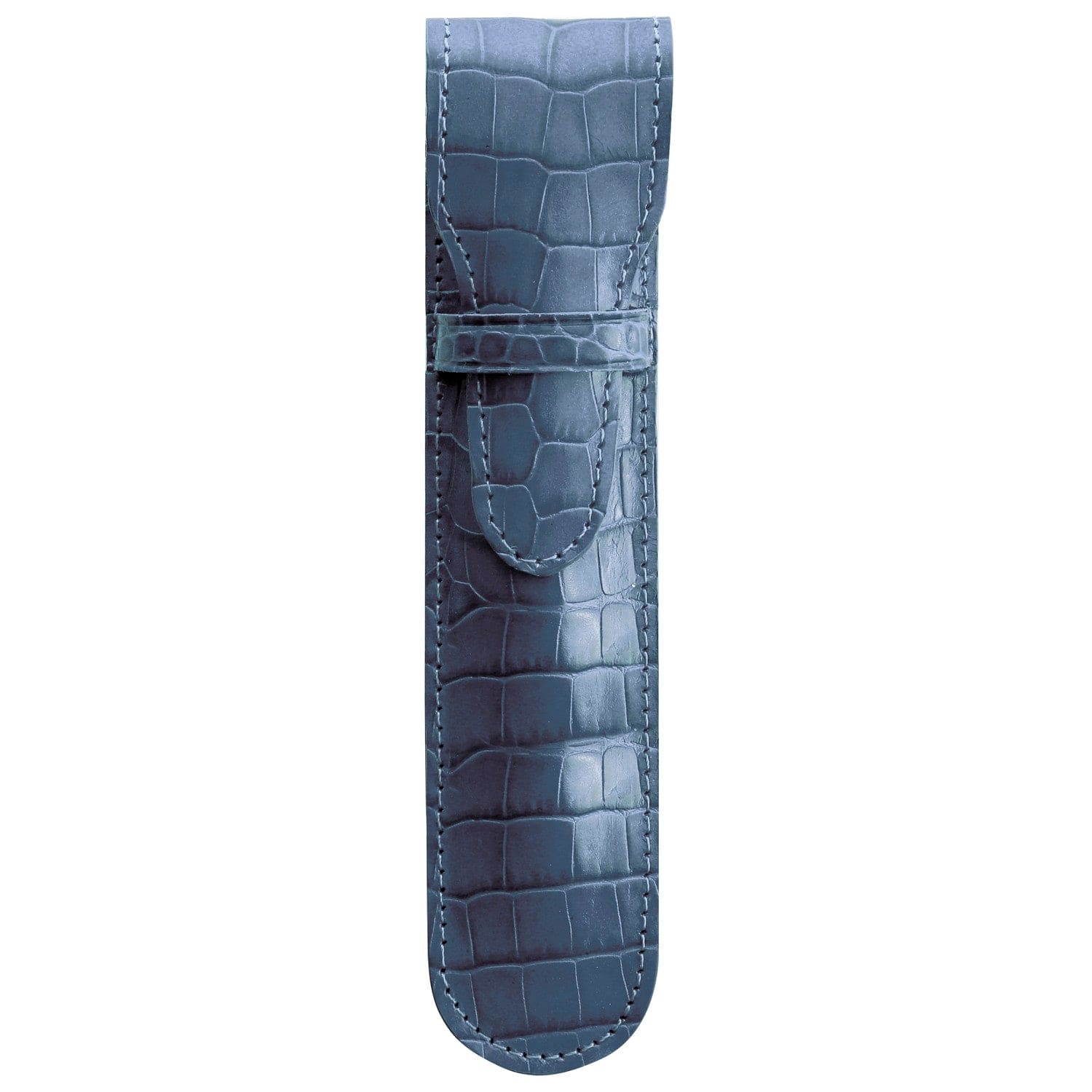 Étui à stylo Mignon Croco Savannah - Bleu Acier - -