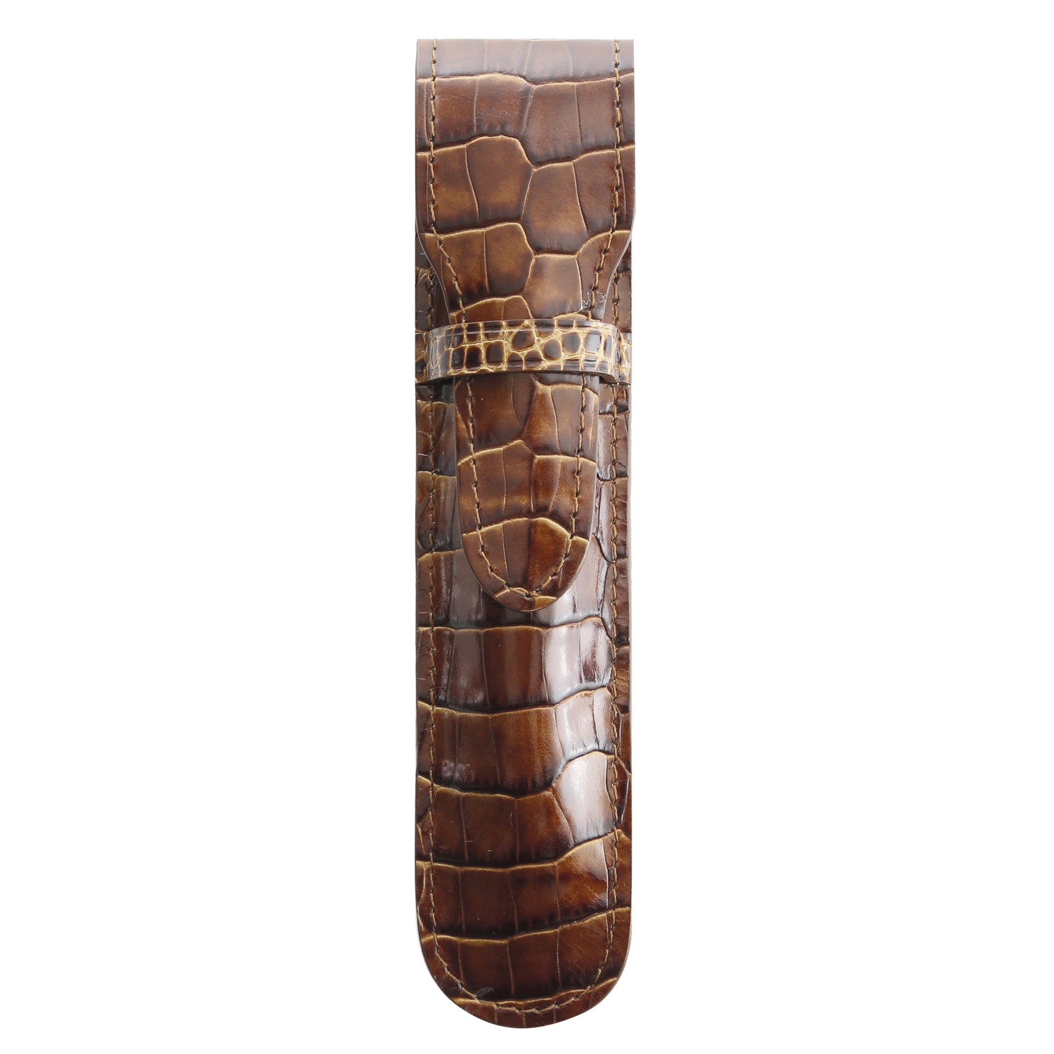 Étui à stylo Mignon Croco Savannah - Vison - -