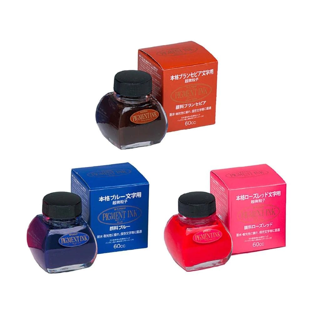 Flacon d'encre PLATINUM Pigment Ink - 60 ml - Bleu - 4977114408809