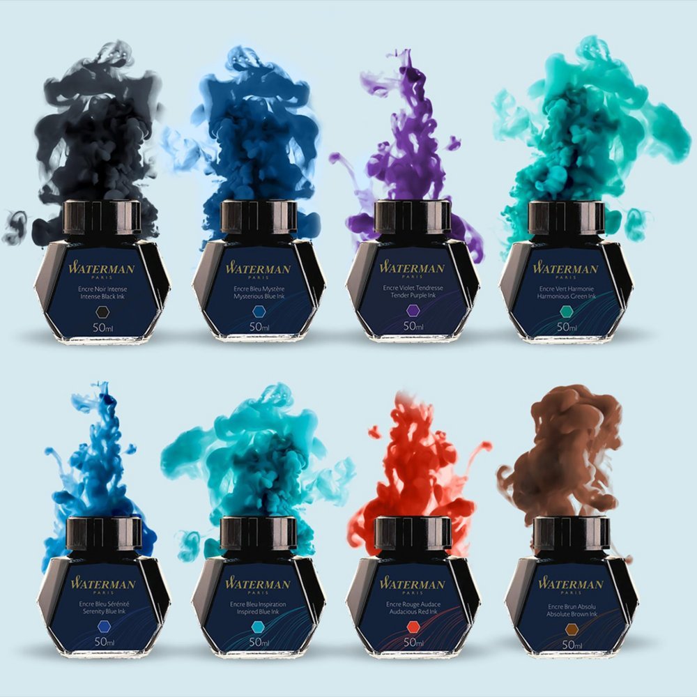 Flacon d'encre WATERMAN - 50 ml - Bleu Inspiration - 3034325106793