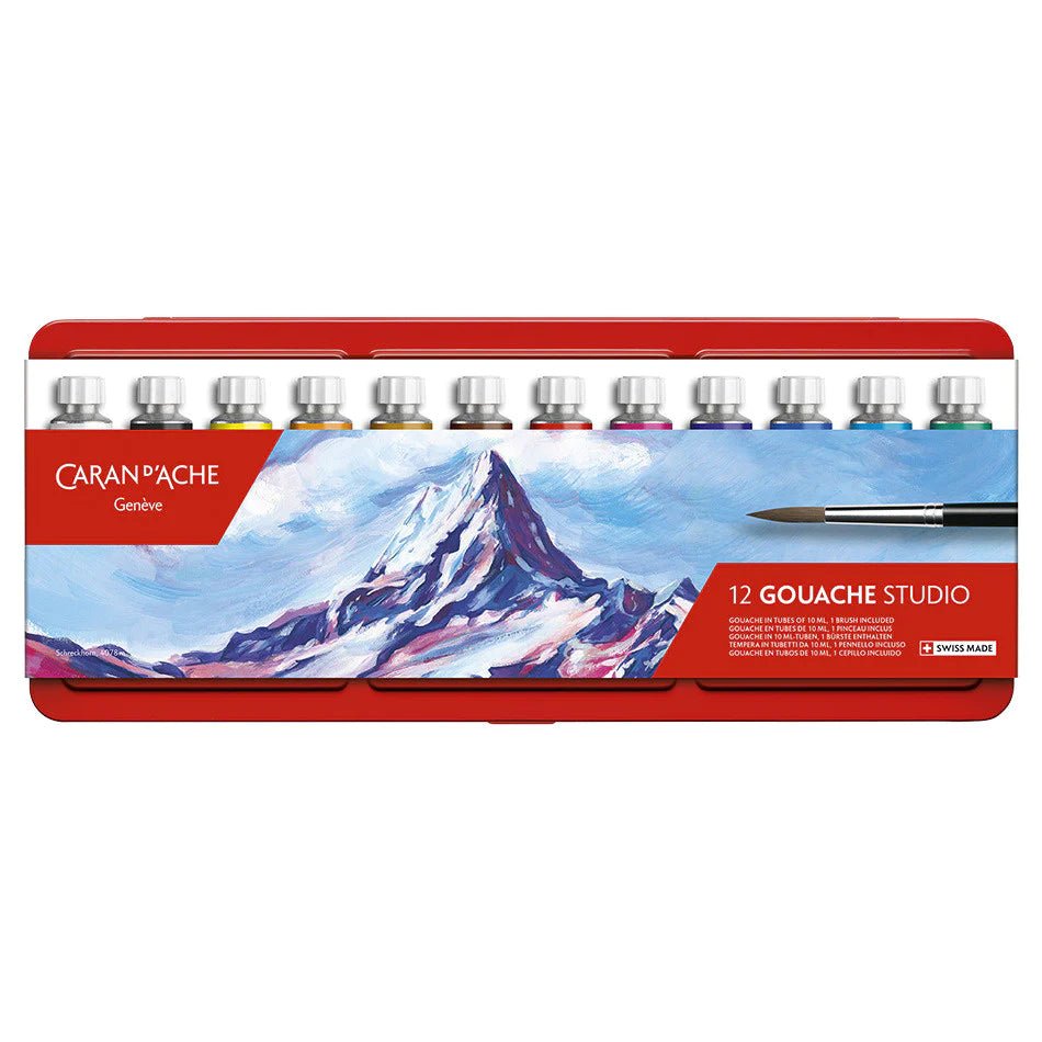 GOUACHE STUDIO - Boîte Métal 12 Tubes de Peinture - 7630002306157