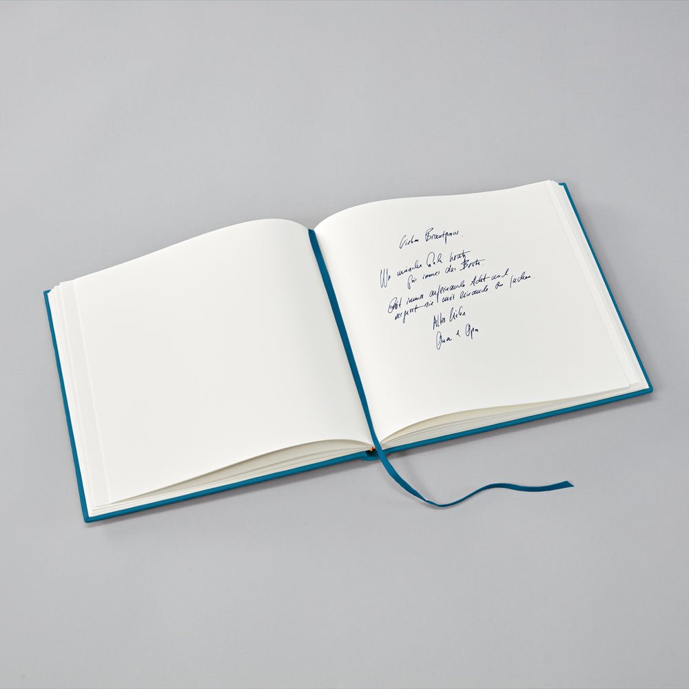 Livre d'Or SEMIKOLON - 25 x 23 cm - Uni - Azzurro -