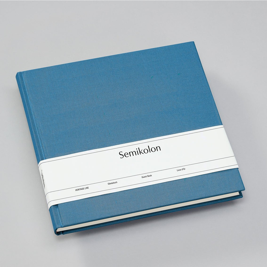 Livre d'Or SEMIKOLON - 25 x 23 cm - Uni - Azzurro -