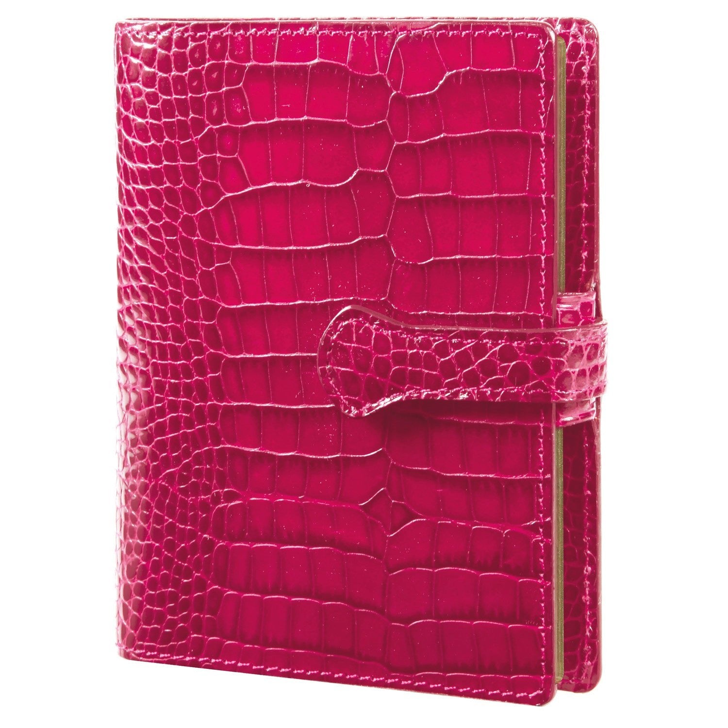 Organiseur Mignon AK13 Croco Savannah - 13.9 x 11 cm - 1 semaine sur 2 pages - Framboise -