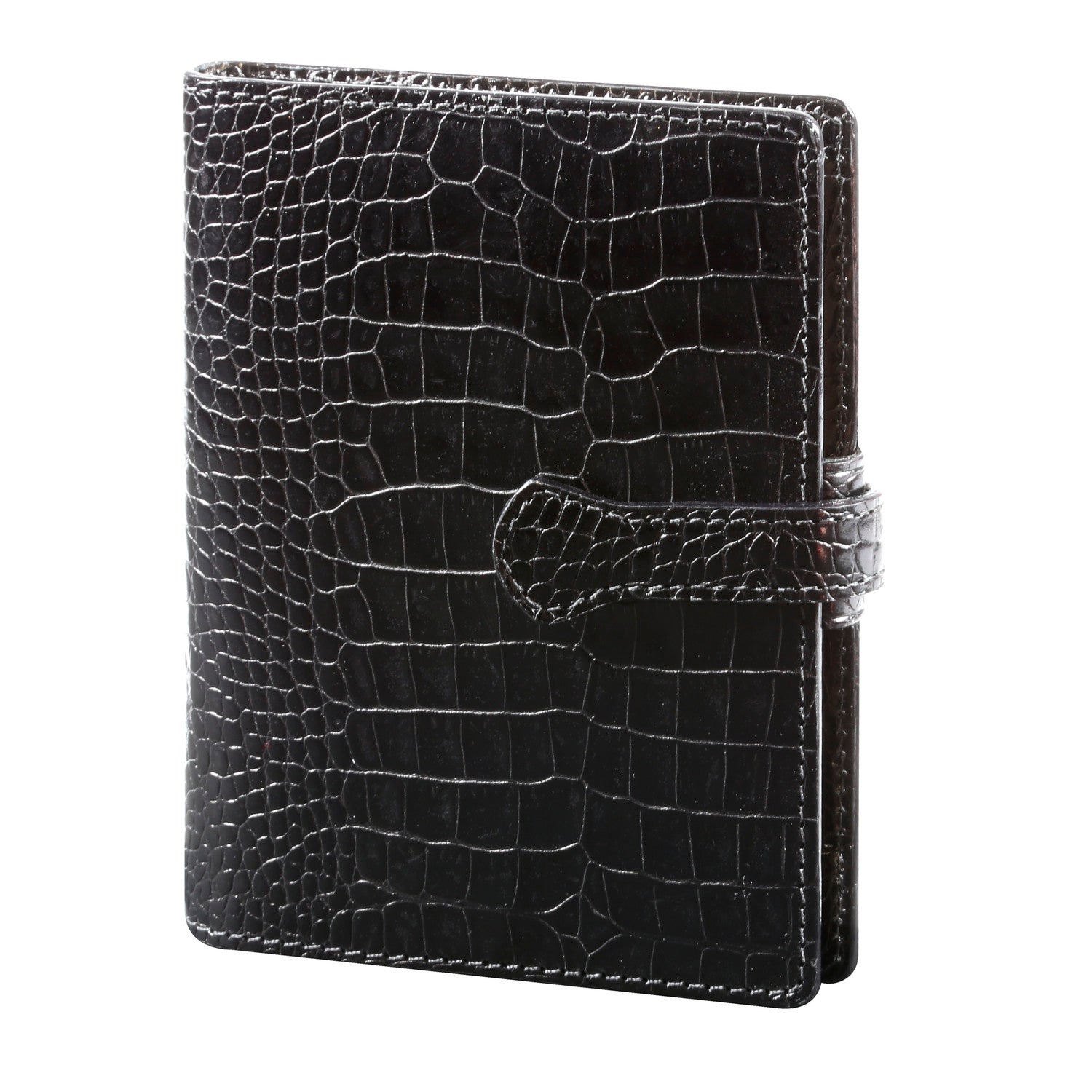 Organiseur Mignon AK13 Croco Savannah - 13.9 x 11 cm - 1 semaine sur 2 pages - Noir -