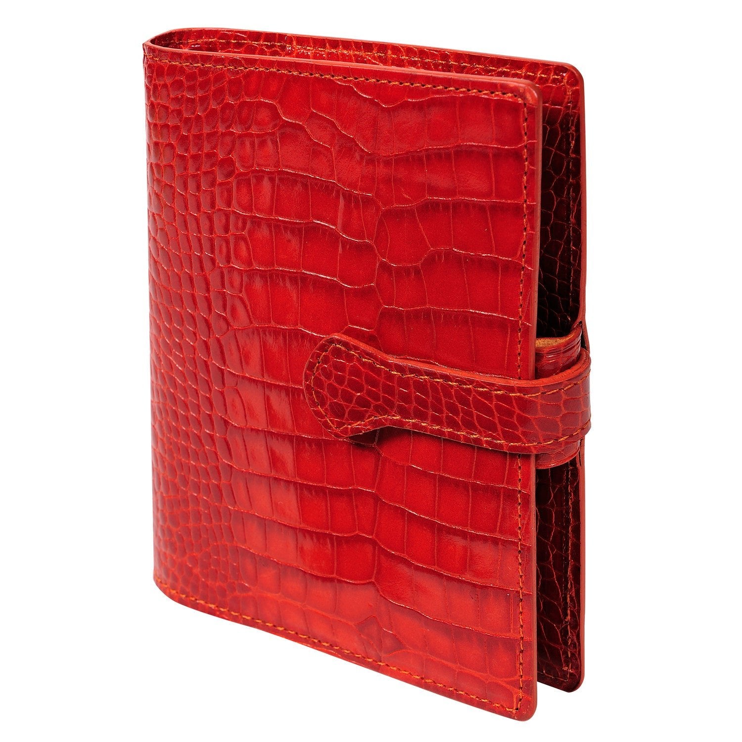 Organiseur Mignon AK13 Croco Savannah - 13.9 x 11 cm - 1 semaine sur 2 pages - Orange -