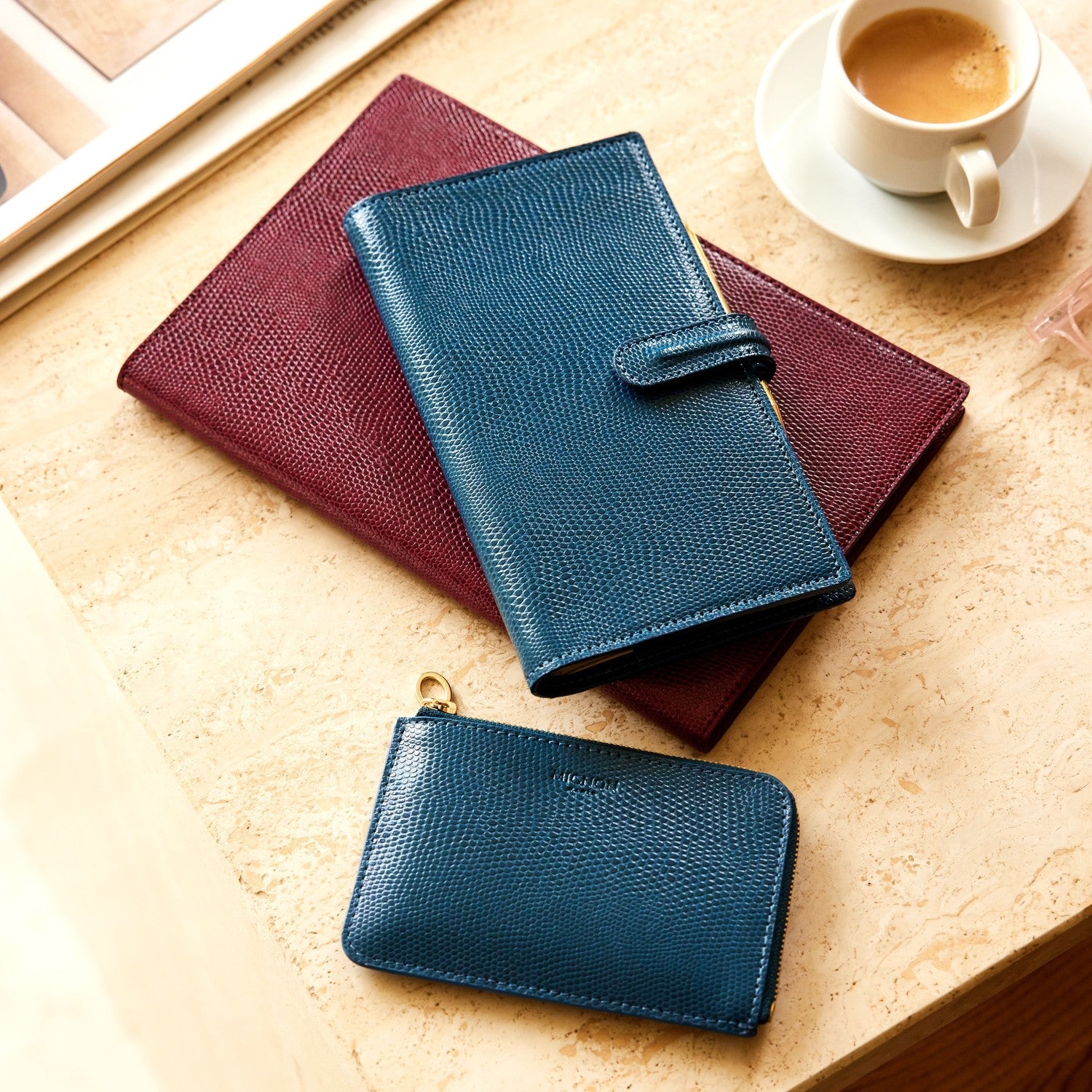 Organiseur Mignon AK18 Bornéo - 17 x 9.4 cm - 1 semaine + notes - Bleu canard -