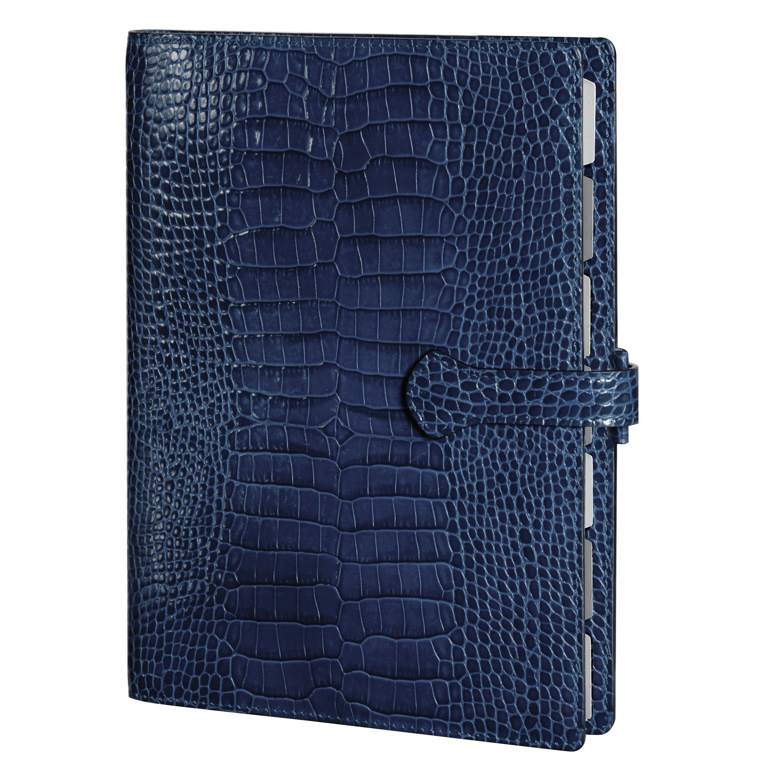 Organiseur Mignon AK22 Croco Savannah - 23 x 17.3 cm - 1 semaine sur 2 pages - Bleu marine -