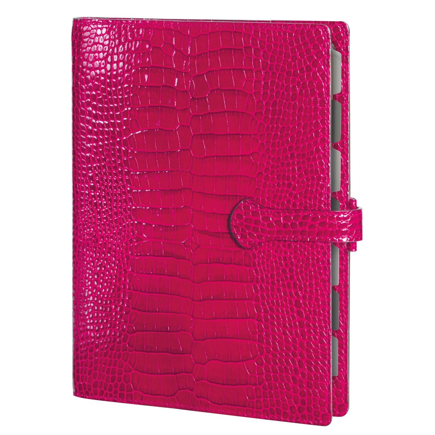 Organiseur Mignon AK22 Croco Savannah - 23 x 17.3 cm - 1 semaine sur 2 pages - Framboise -